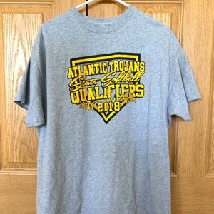 Gray Graphic Tee Vintage Atlantic Trojans Tee